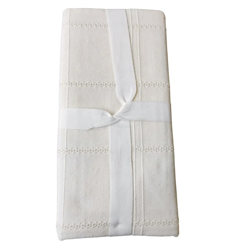 NEW IZOD Chadwick White Cloth Napkins Set of 4 20x20 Classic Holiday Table‎